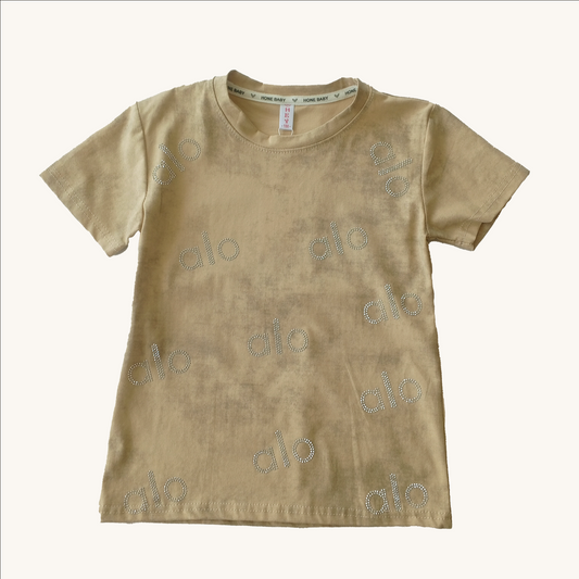 alo Light Brown Girls T Shirt
