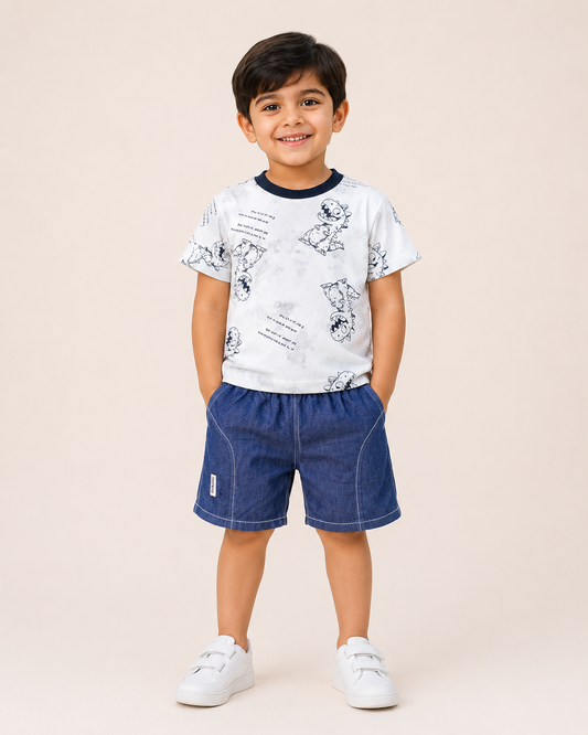 print White Blue Pair