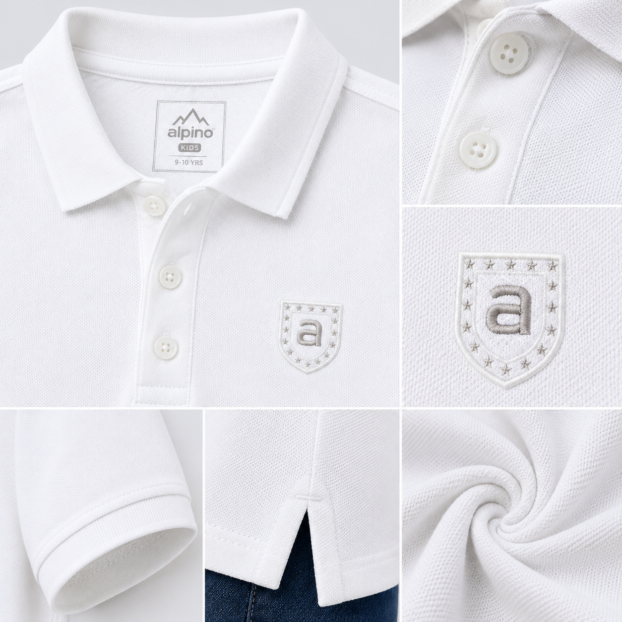 White Polo T-Shirt for Boys