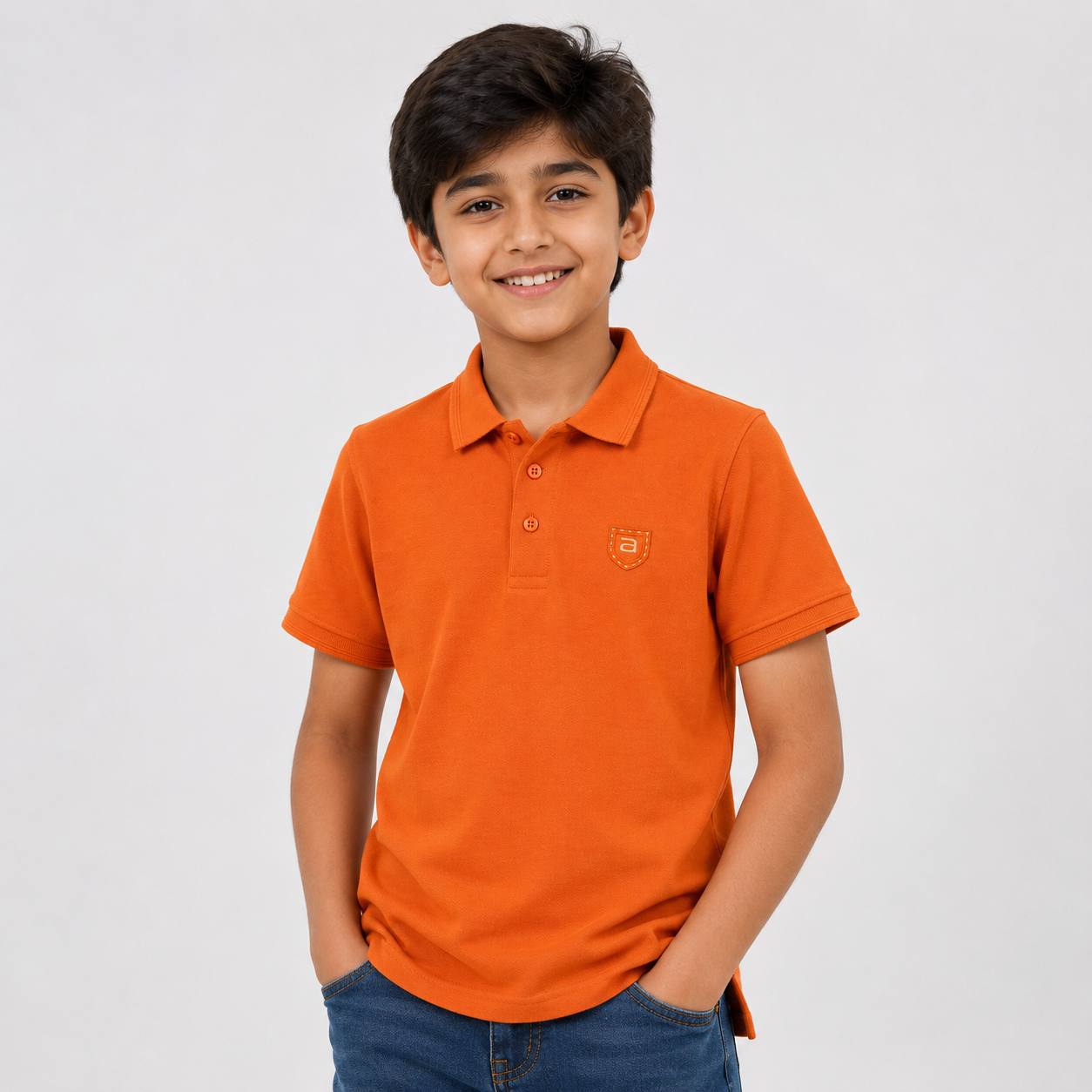 Orange Polo T-Shirt for Boys