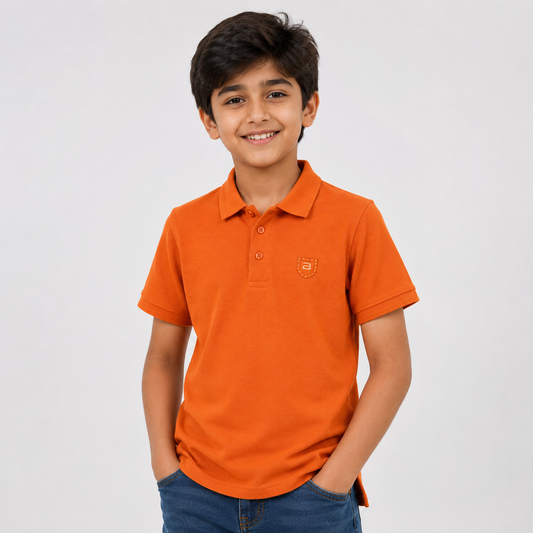 Orange Polo T-Shirt for Boys