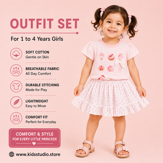 Pink Dessert Girls Nikar Suit