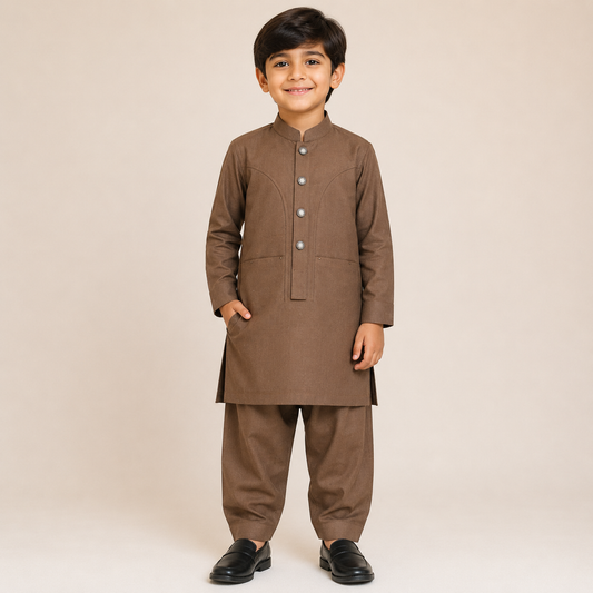 Boys Premium Minimal Wash & Wear 3-Piece Suit | KidsStudio