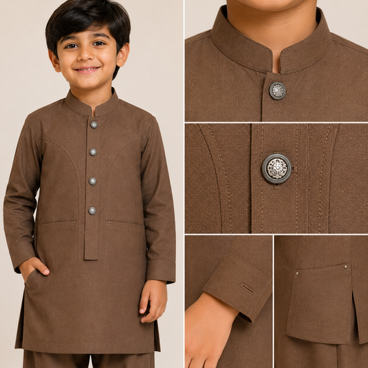 Boys Premium Minimal Wash & Wear 3-Piece Suit | KidsStudio