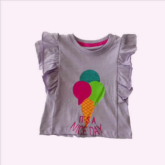 Ice Creame  Girls T Shirt